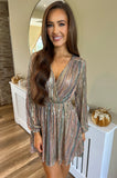 Kaia Sequin Dress Orange