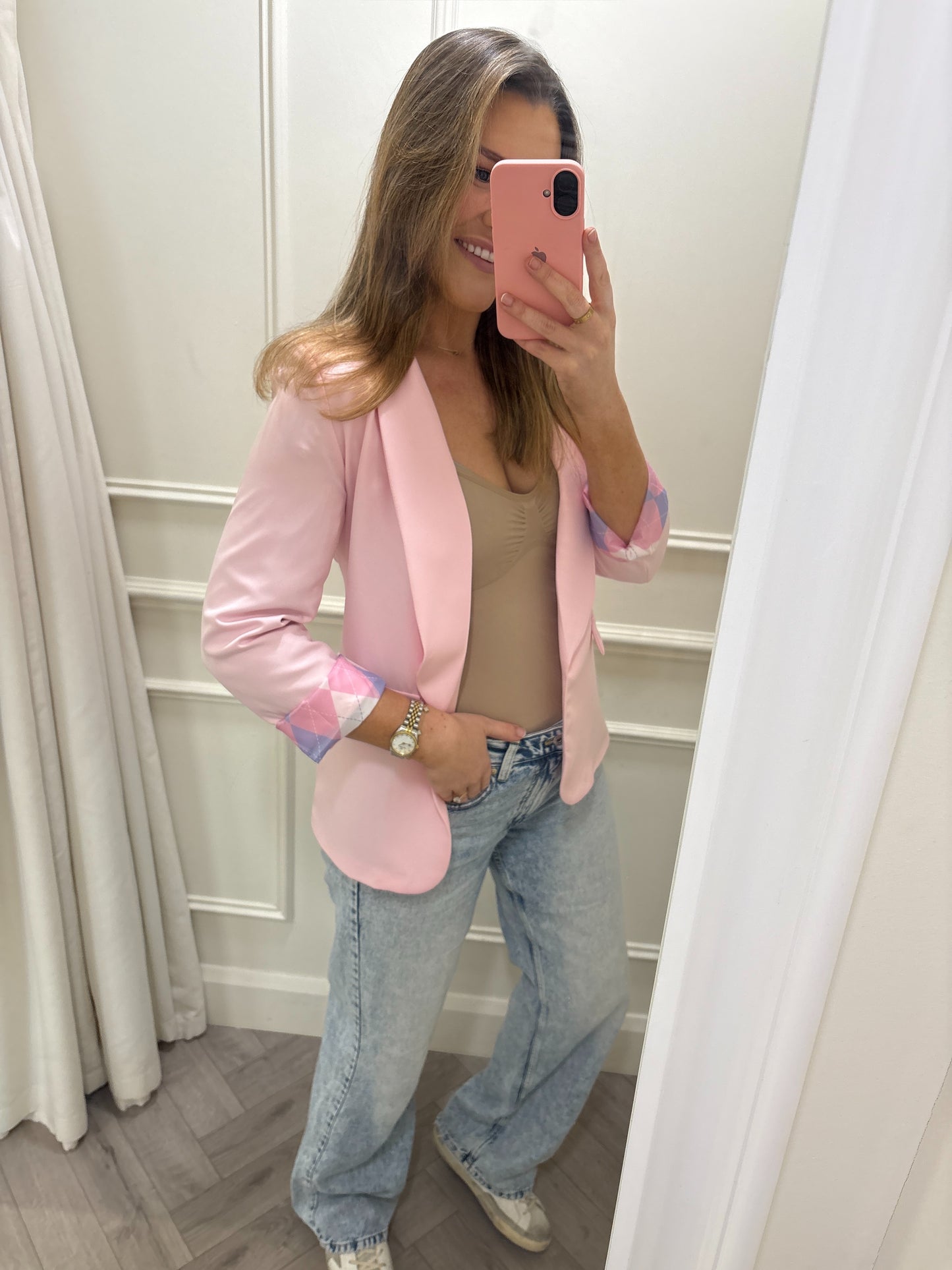 Meika Blazer Blush Pink