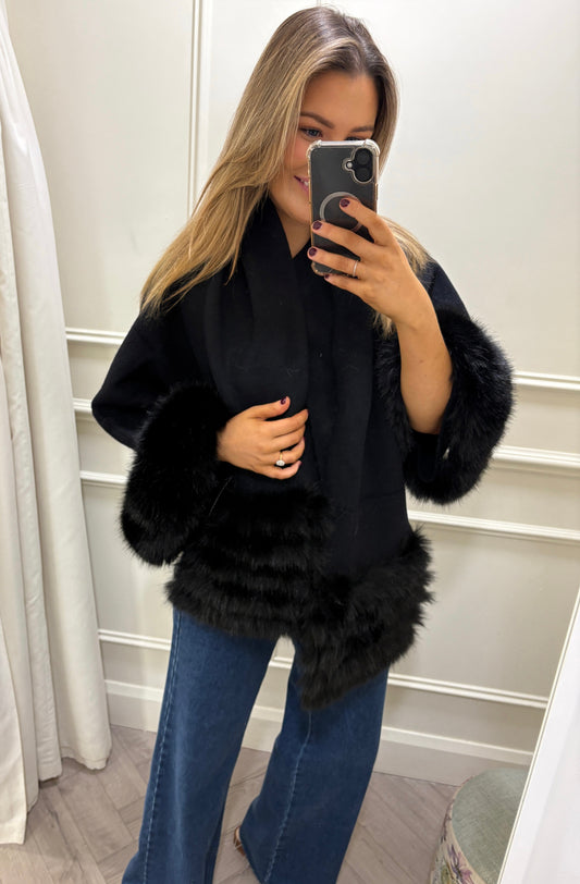 Rani Soft Knit & Scarf Black