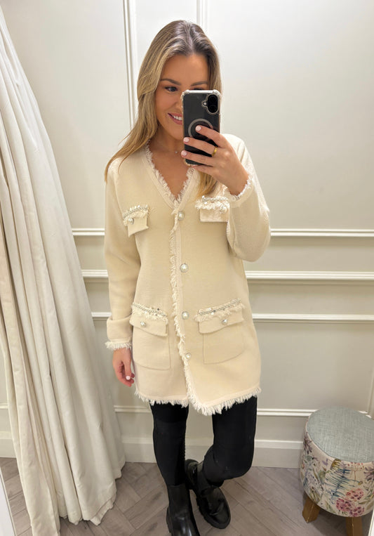 Luca Longline Cardigan Apricot