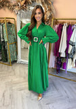 Avery Belted Dress Green