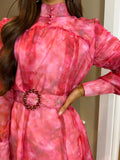 Maire Belted Dress Pink