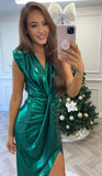 Paige Shimmer Dress Green