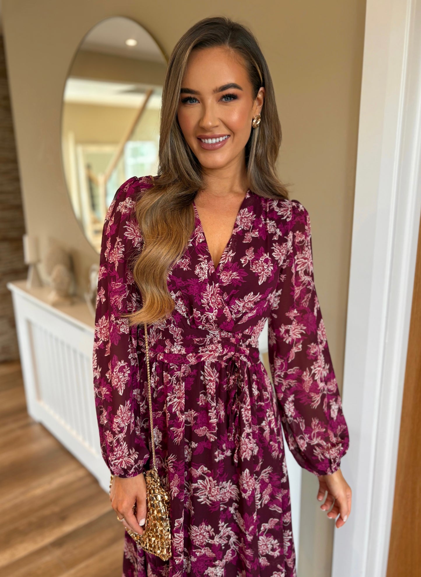 Jules Print Dress Purple