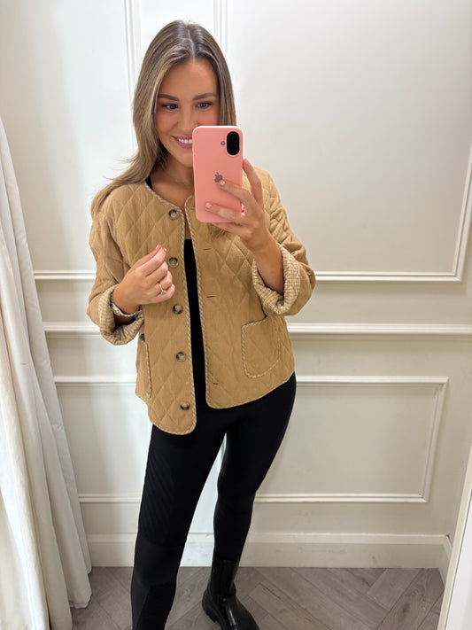 Tyla Shacket Camel