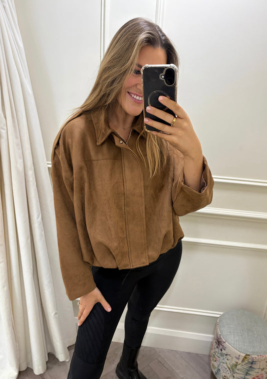 Harlow Suede Jacket Light Brown
