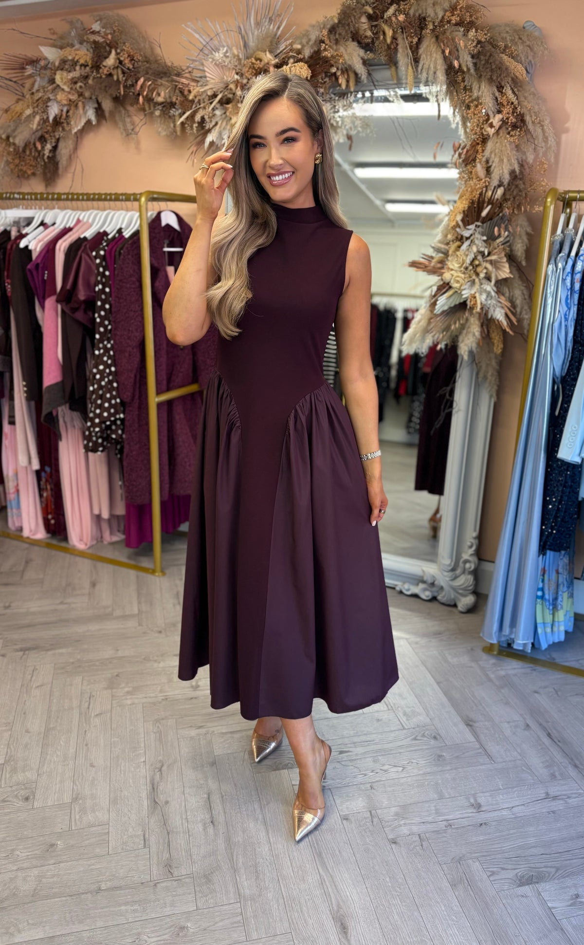 Stella Dress Burgundy