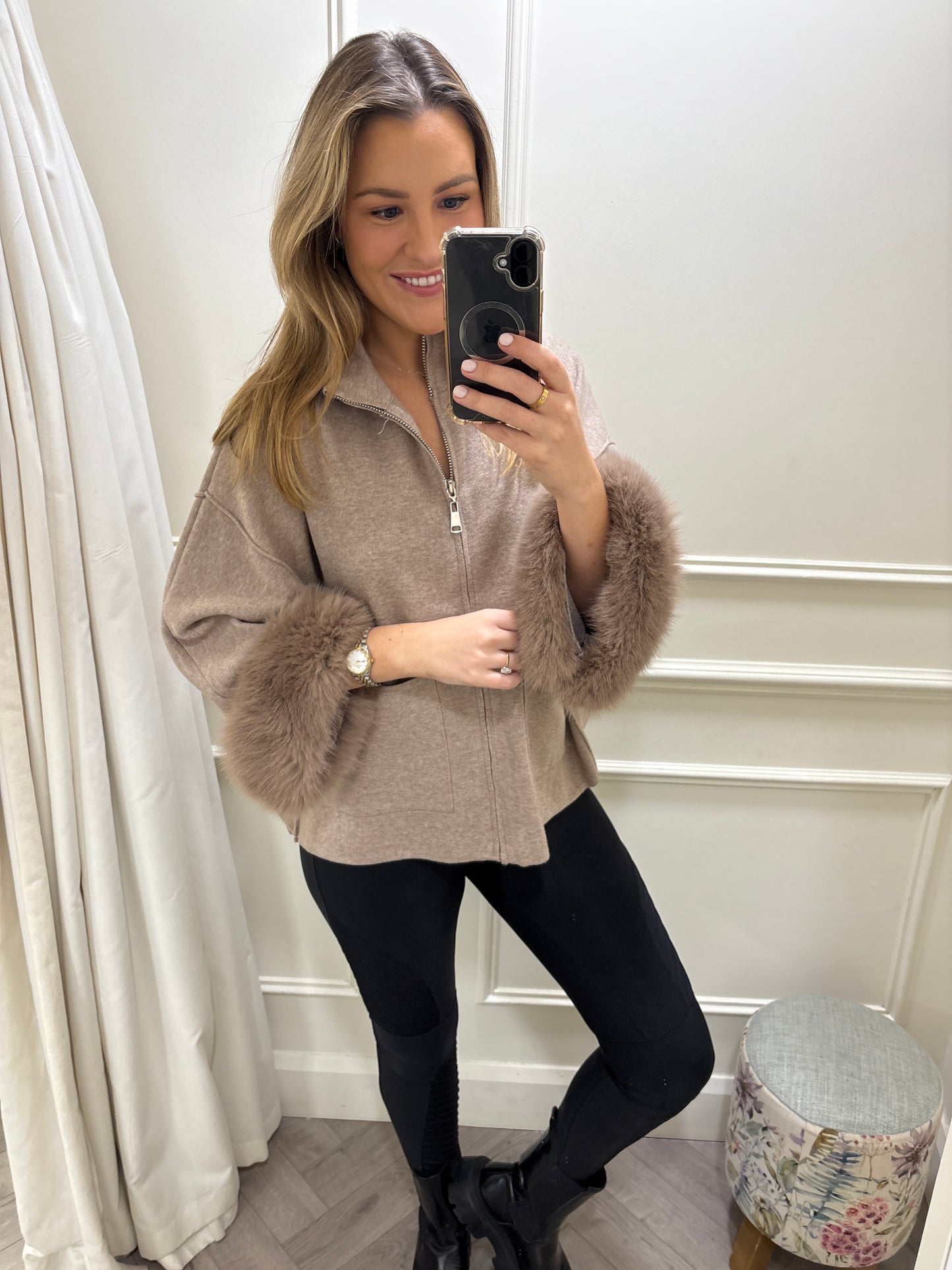 Lori Cardigan Knit Bisque