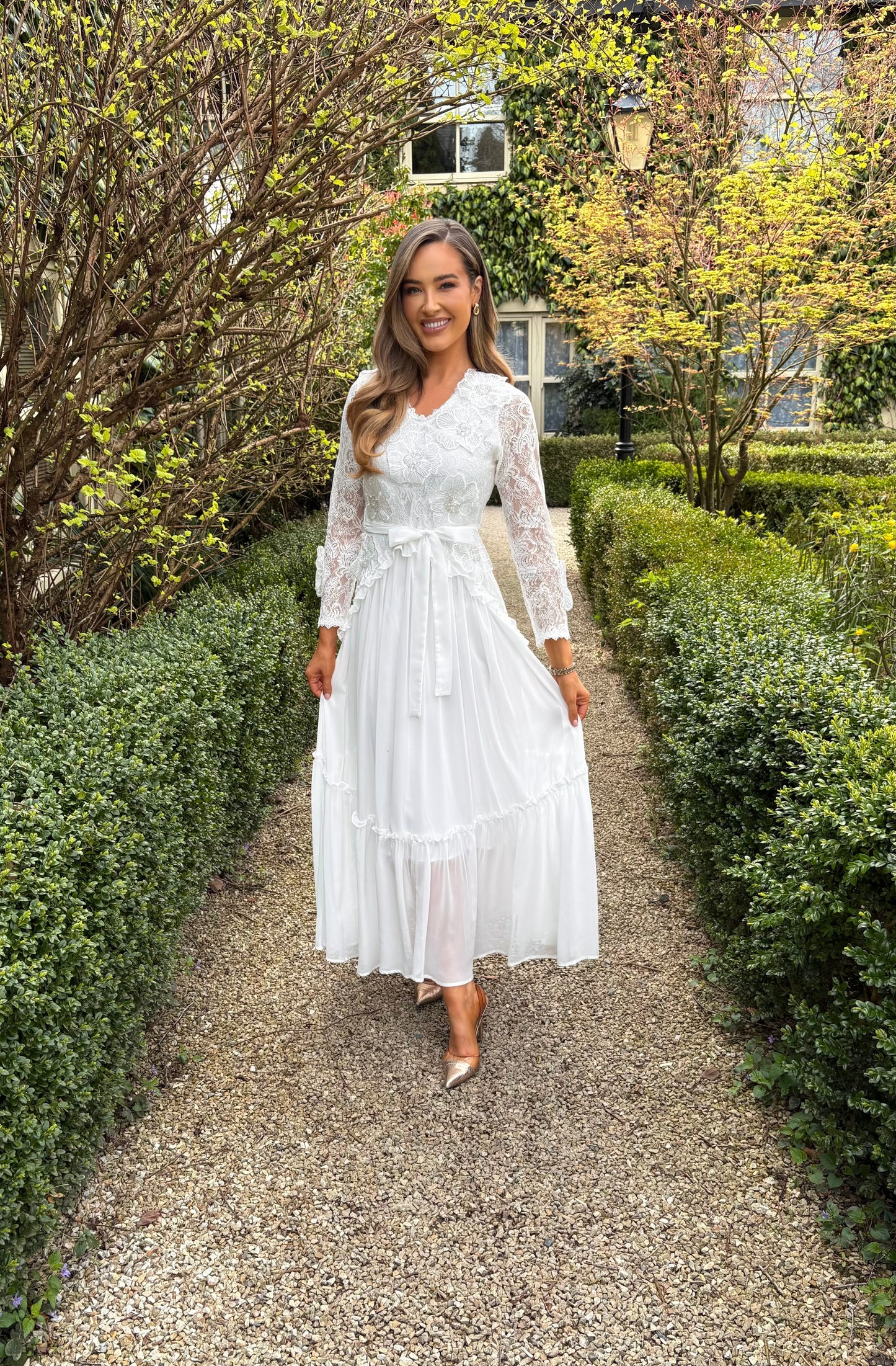 Magnolia Dress White