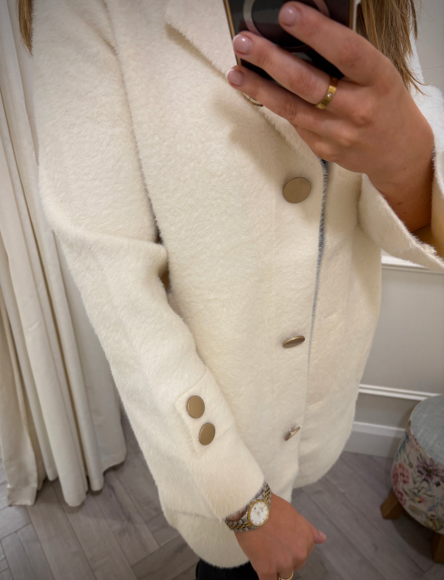 Elsie Coat White