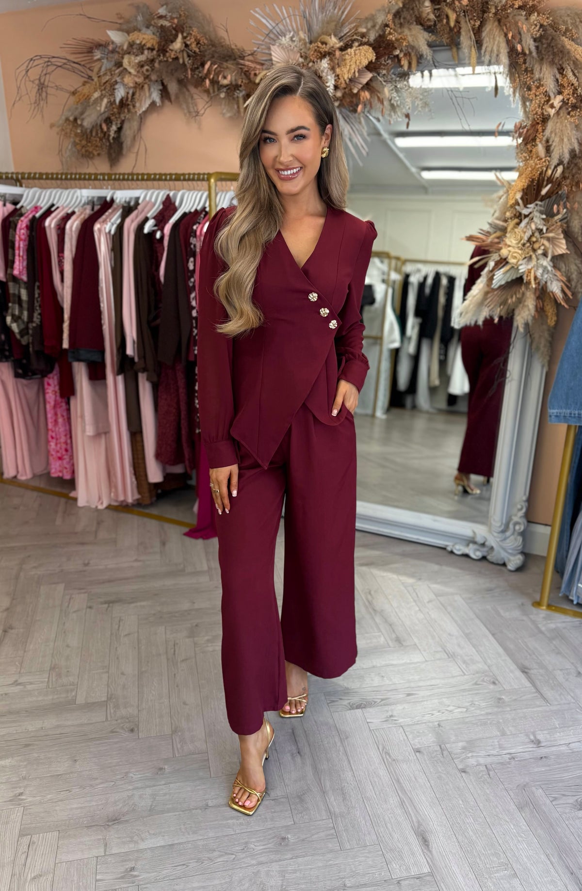 Fleur Two Piece Burgundy