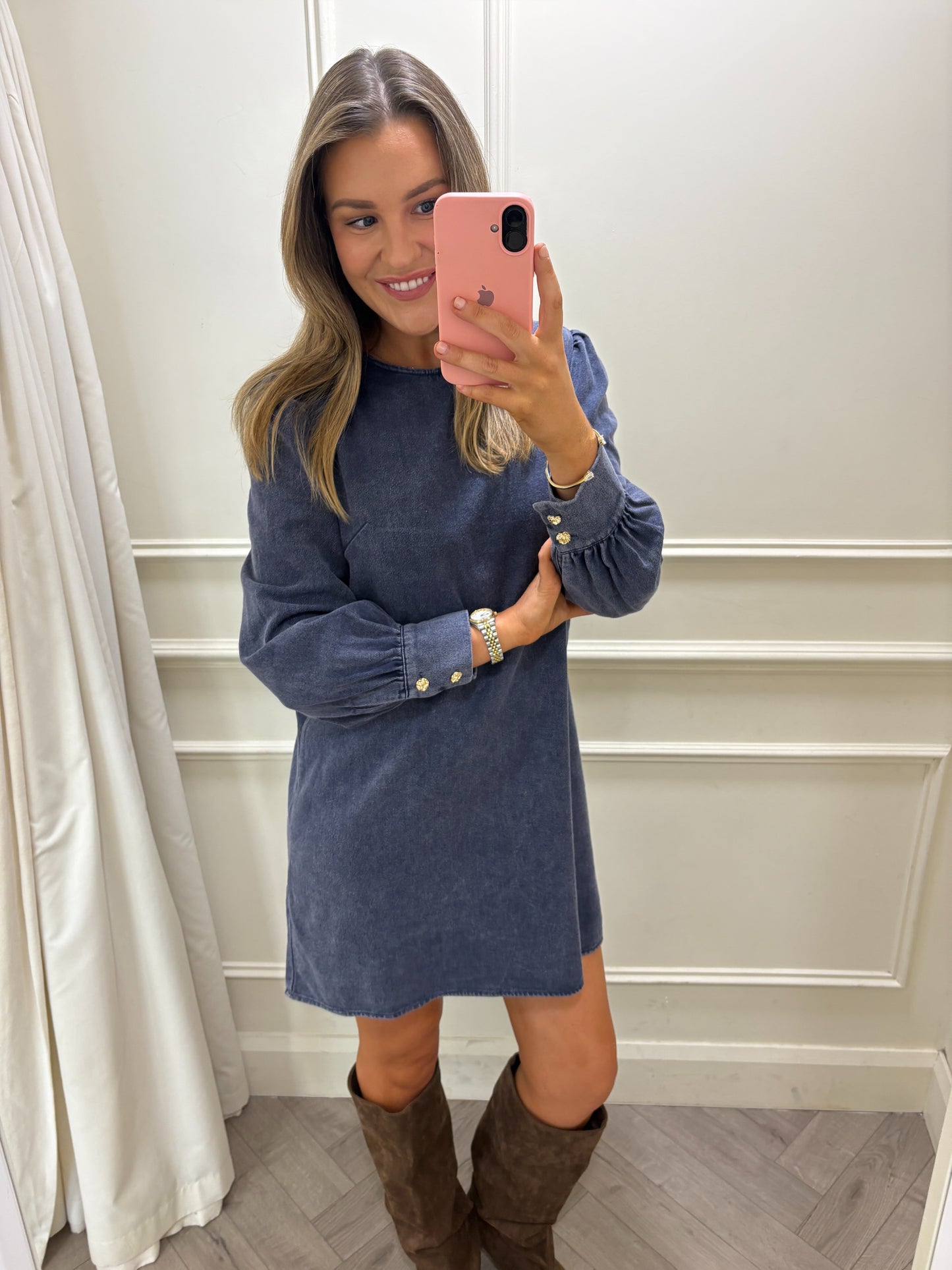 Nala Denim Dress Dark Denim