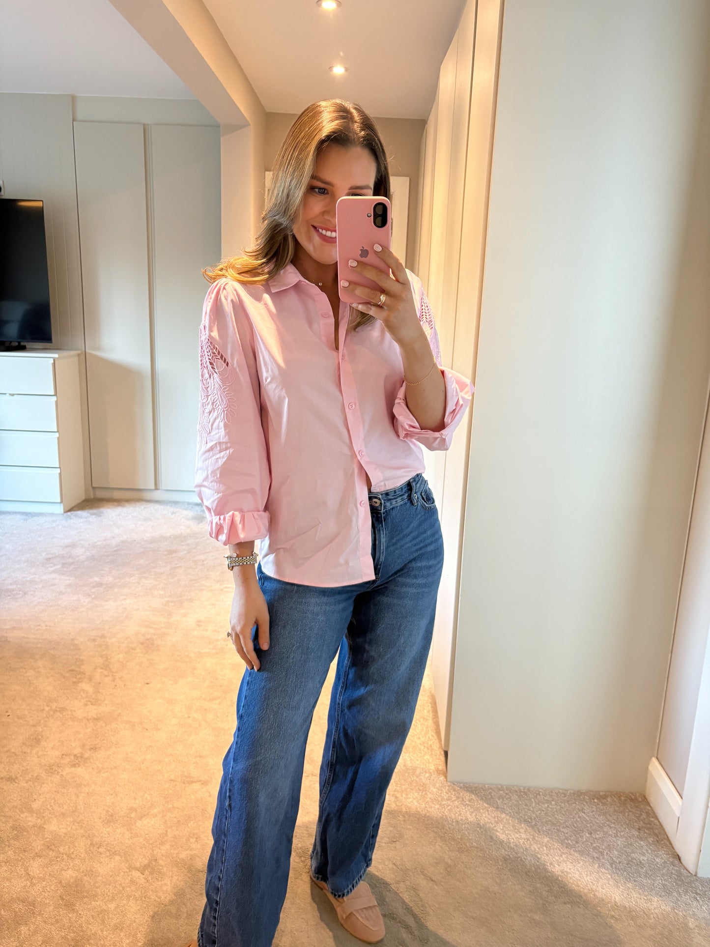 Jean Shirt Pink