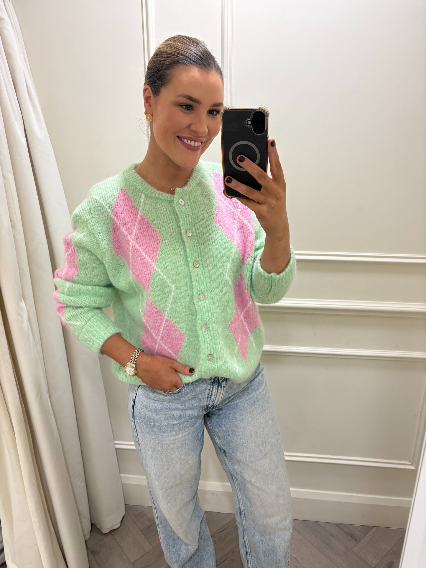 Vera Knit Lime & Pink