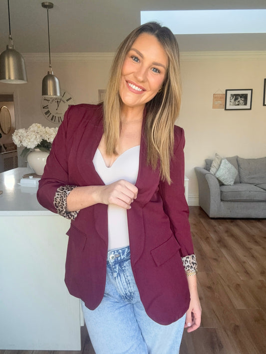 Polly Blazer Burgundy