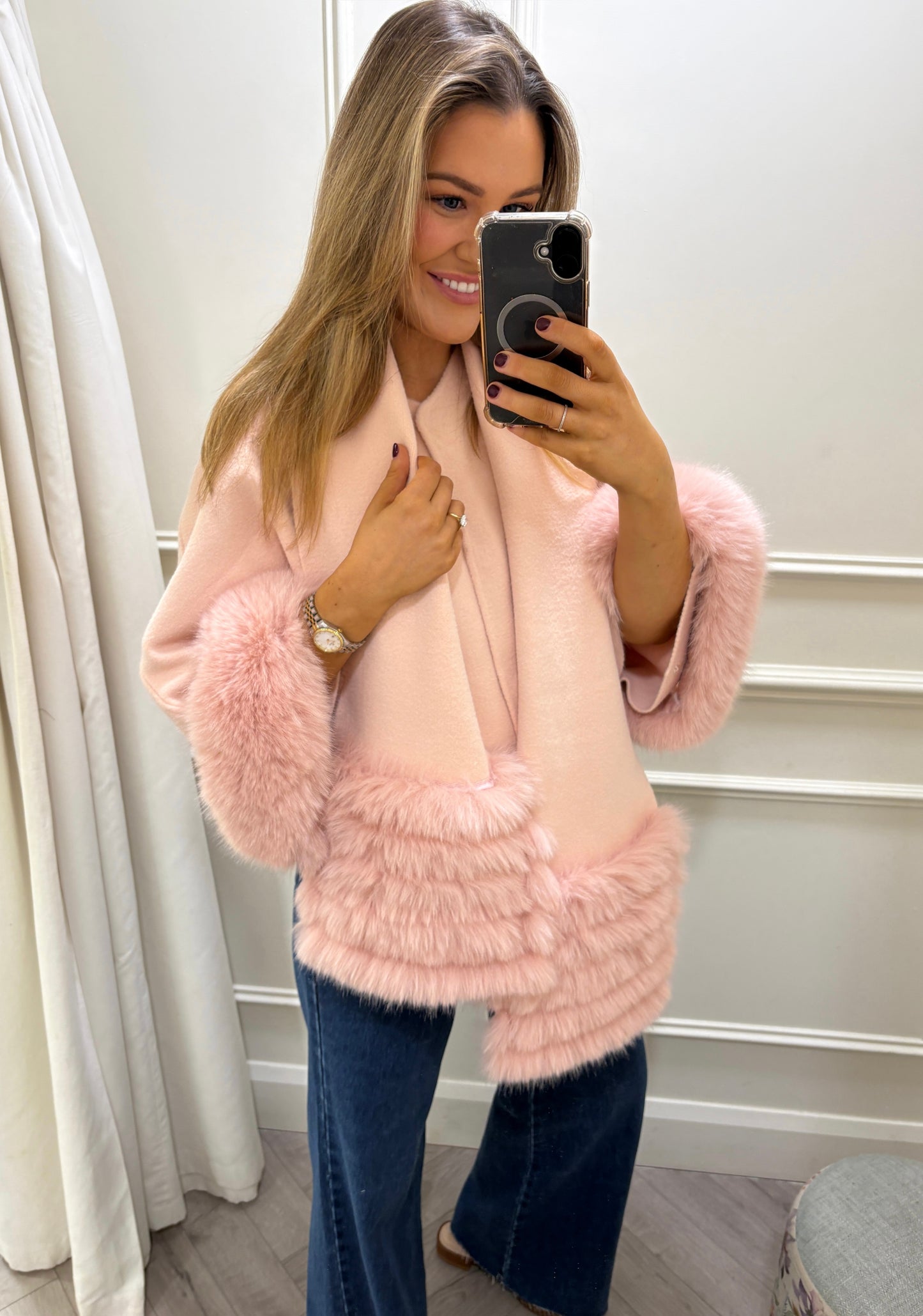 Rani Soft Knit & Scarf Pink