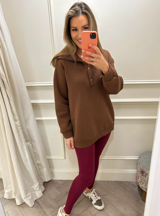 Gemma Hoodie Brown