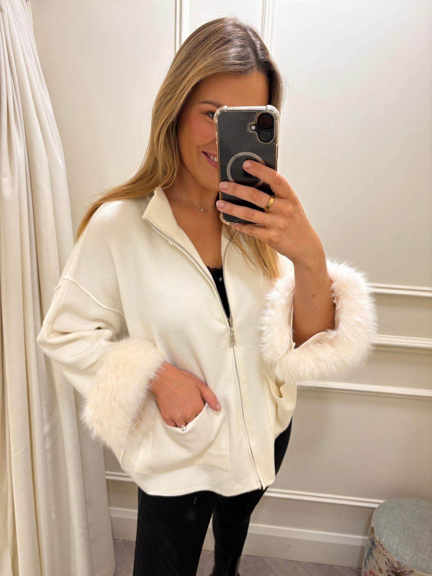 Lori Cardigan Knit White