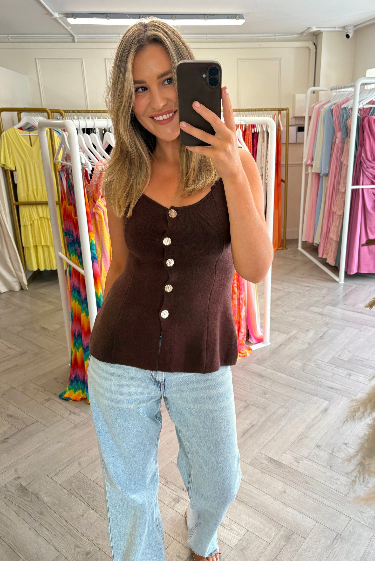 Leah Top Brown