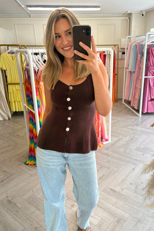 Leah Top Brown