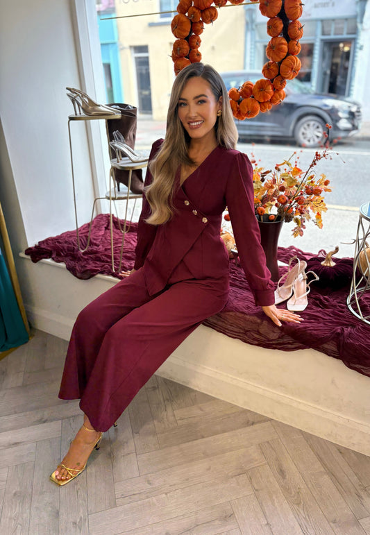 Fleur Two Piece Burgundy