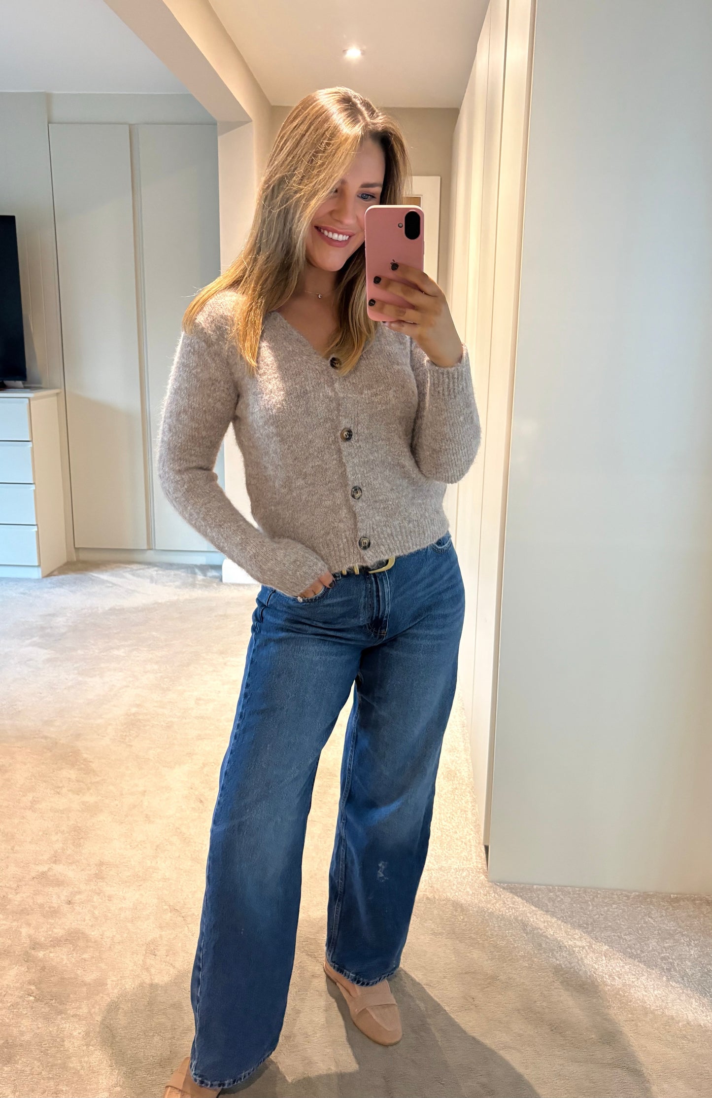 Jordan Knit, Scarf & Hat Bisque