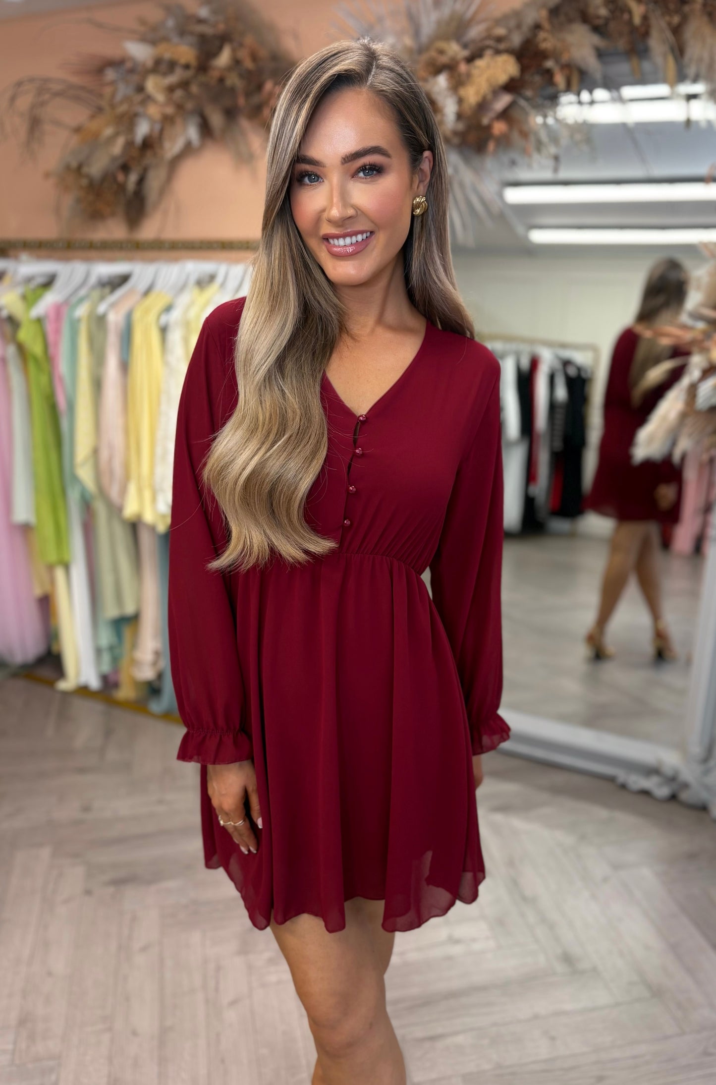 Mariah Dress Wine