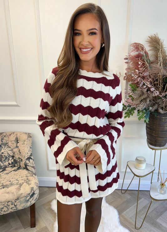 Tilly Jumper Dress Wine