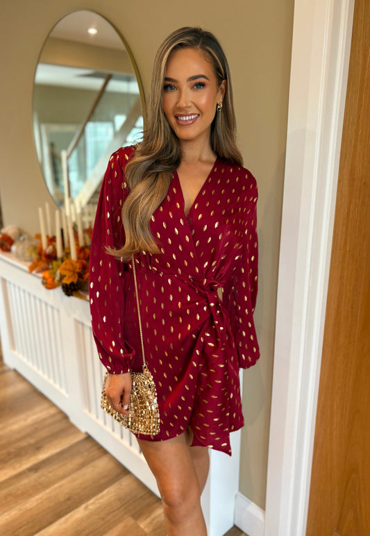 Kalina Dress Burgundy