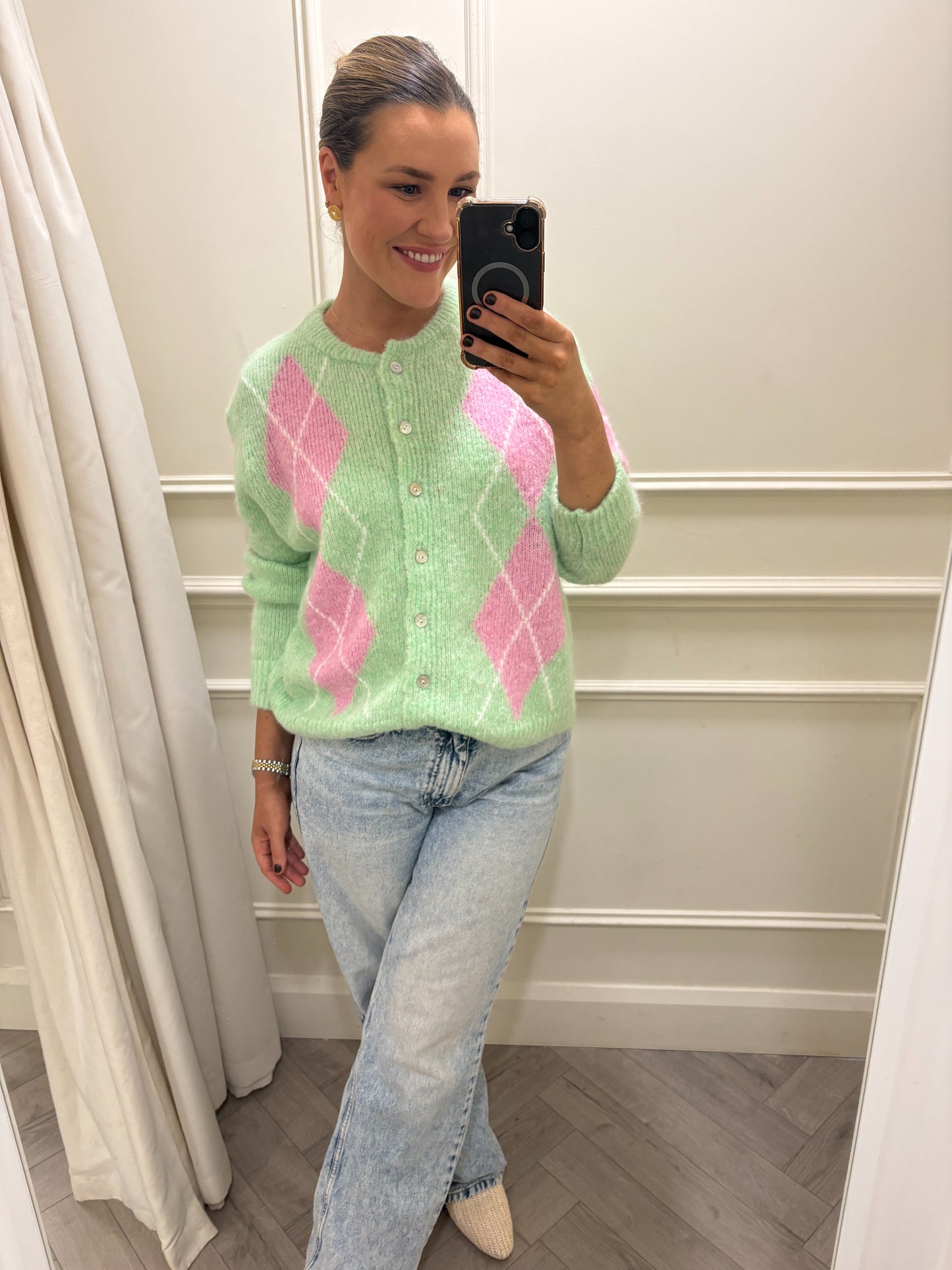 Vera Knit Lime & Pink