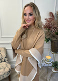 Avril Two Piece Dress and Shawl Camel