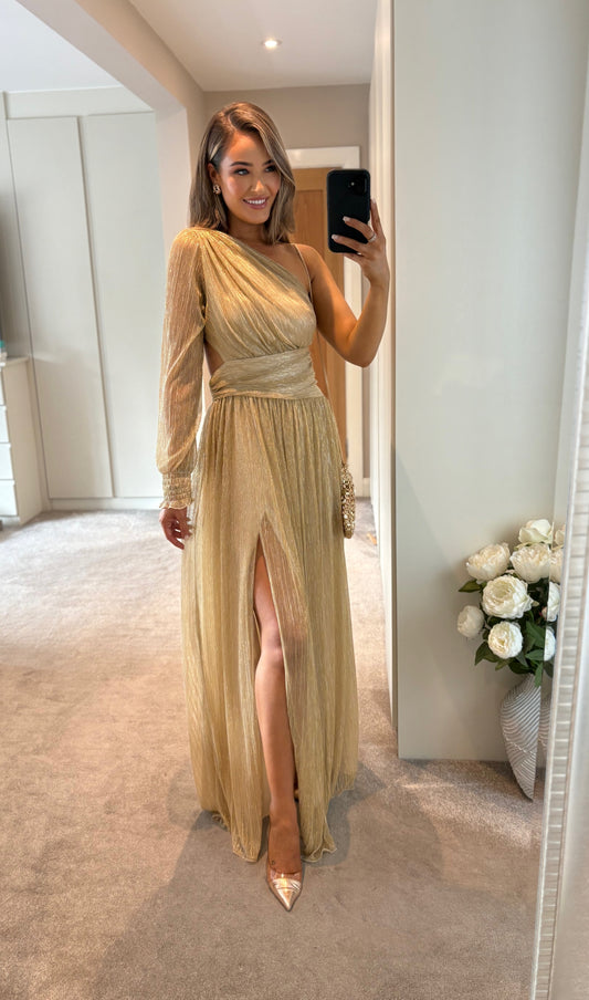 Tavira Shimmer Dress Gold