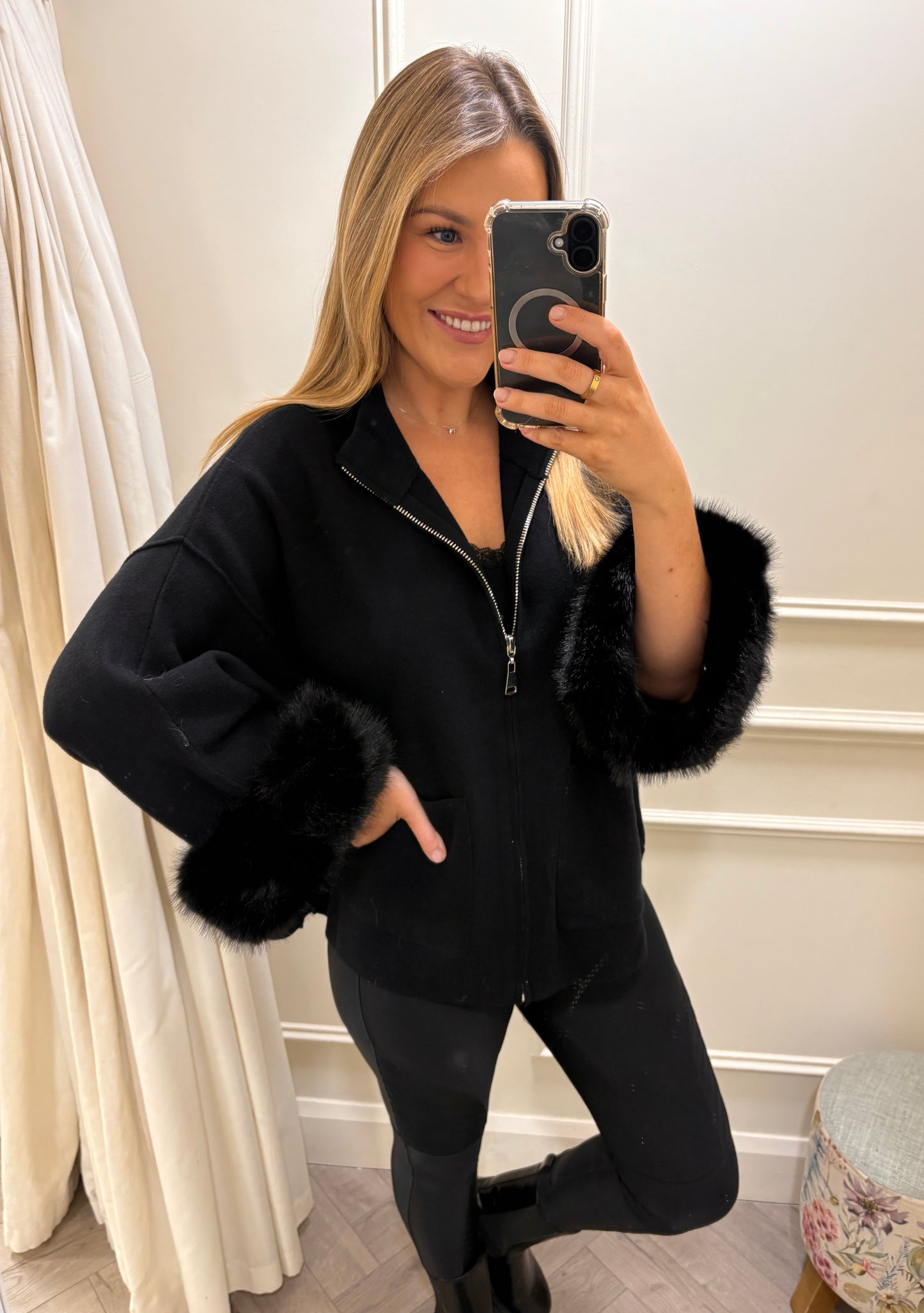 Lori Cardigan Knit Black