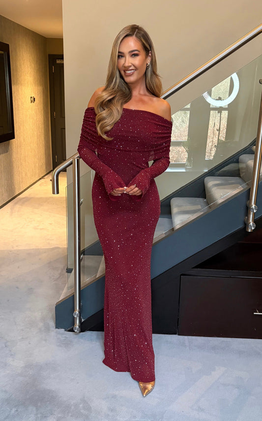 Siofra Dress Burgundy