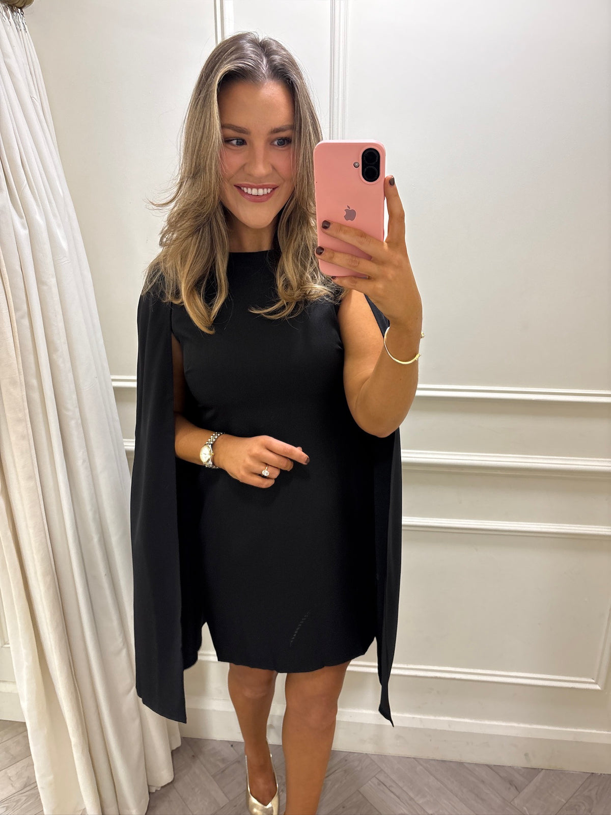 Leona Cape Dress Black