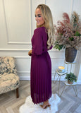 Kerri Pleated Dress Purple