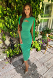 Freya Fringed Green Dress