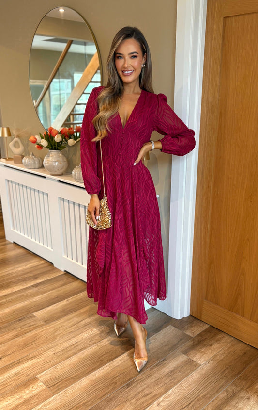 Marlowe Dress Burgundy