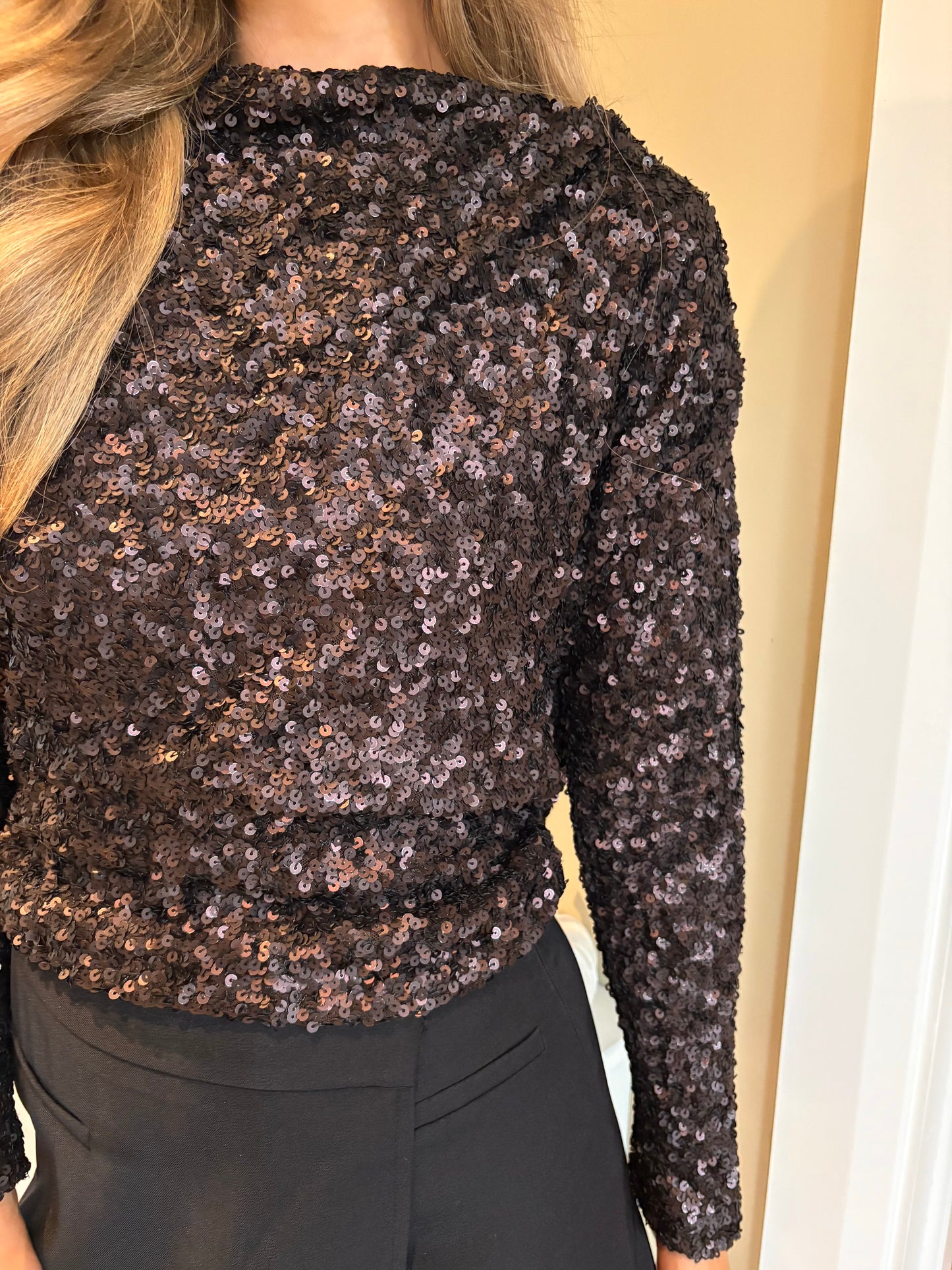 Layla Sparkle Top Brown