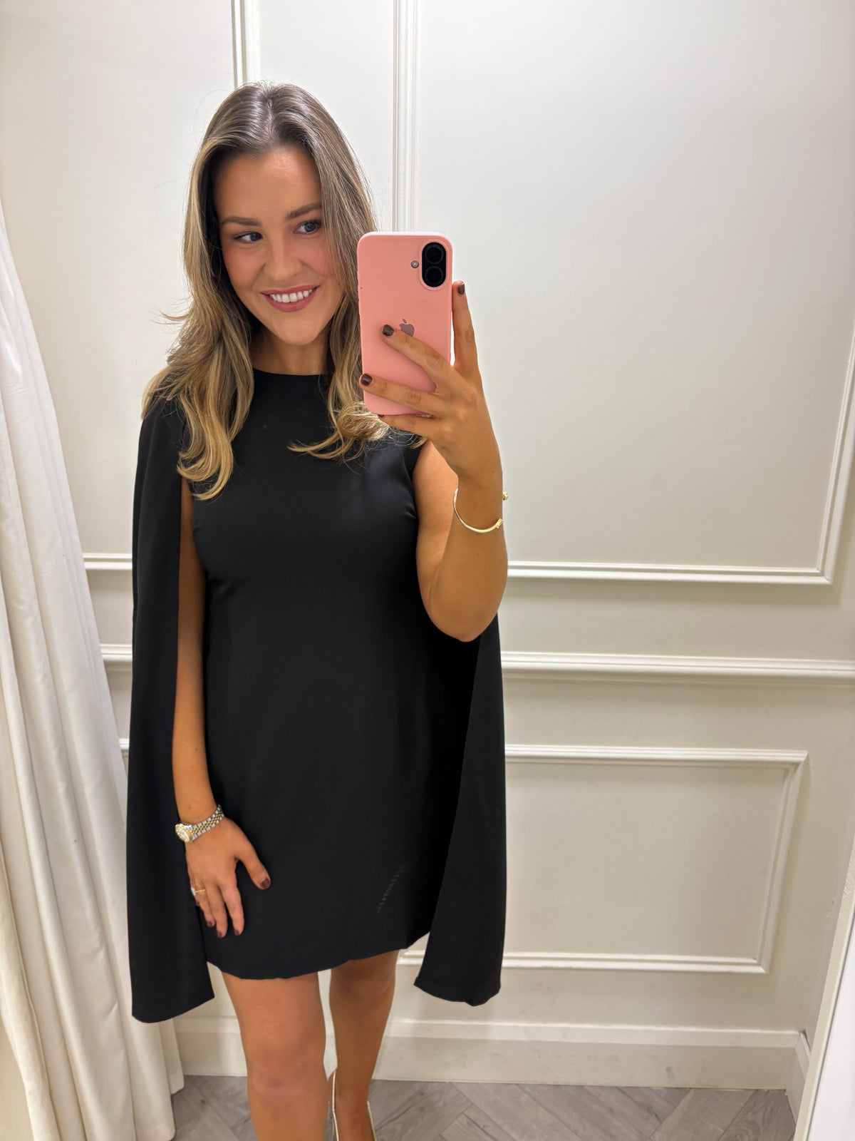 Leona Cape Dress Black