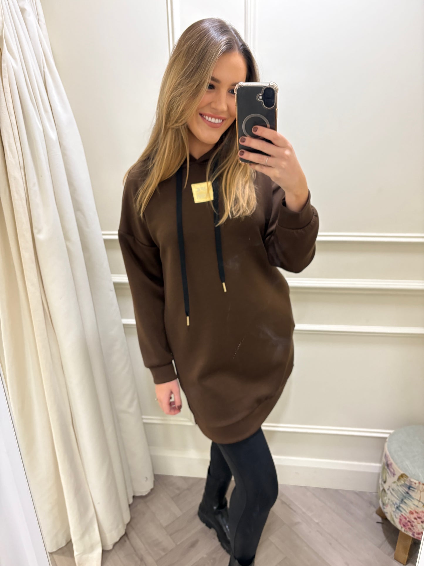 Kaci Jumper Dress Brown