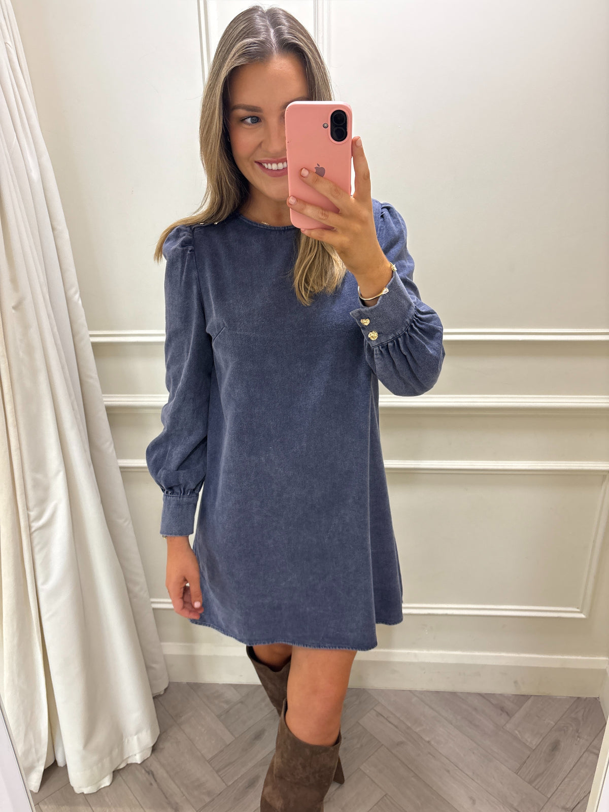 Nala Denim Dress Dark Denim