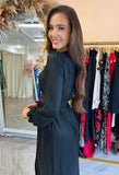 Alexa Shimmer Dress Black