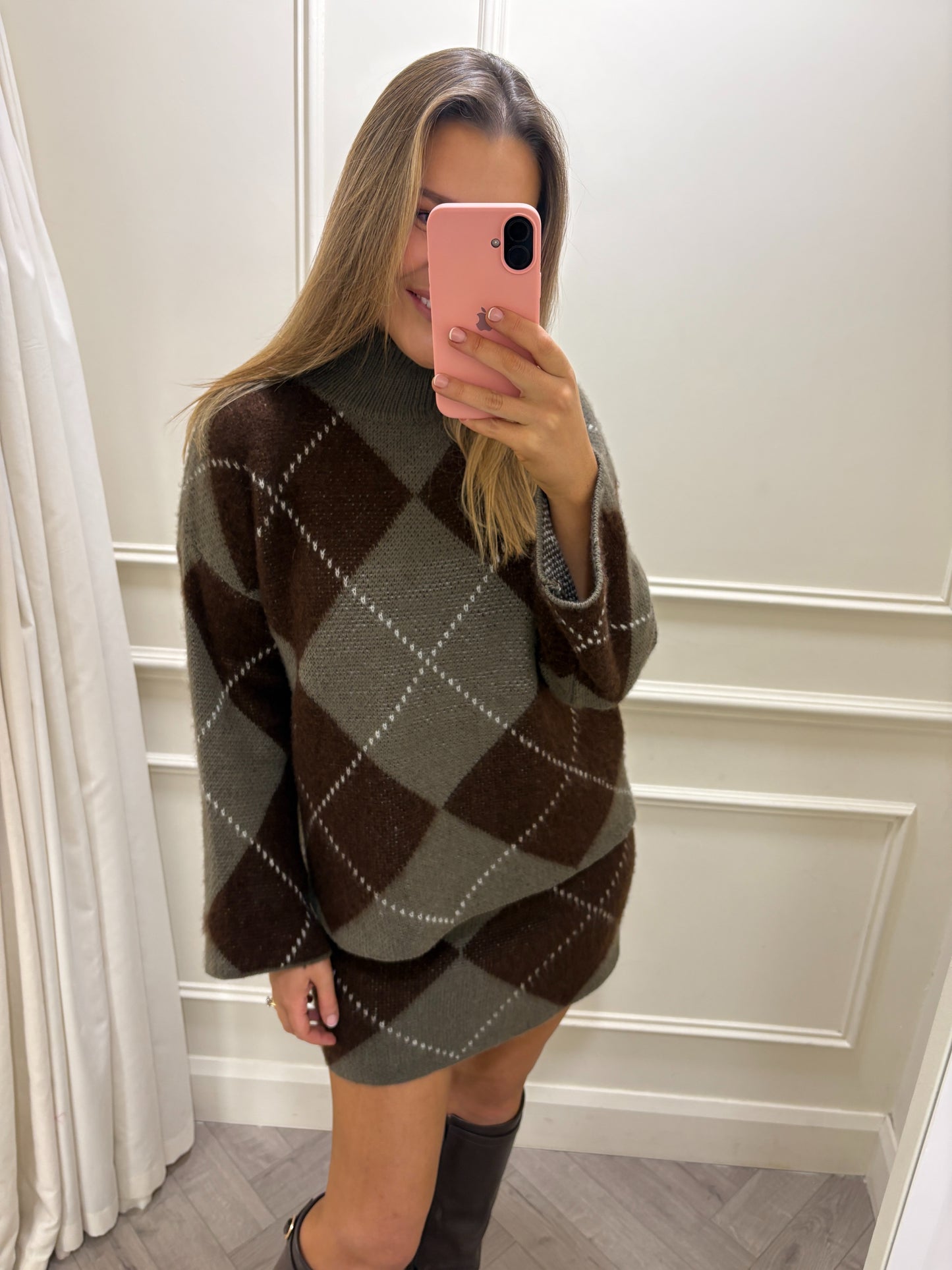 Kelly Knitted Two Piece Khaki