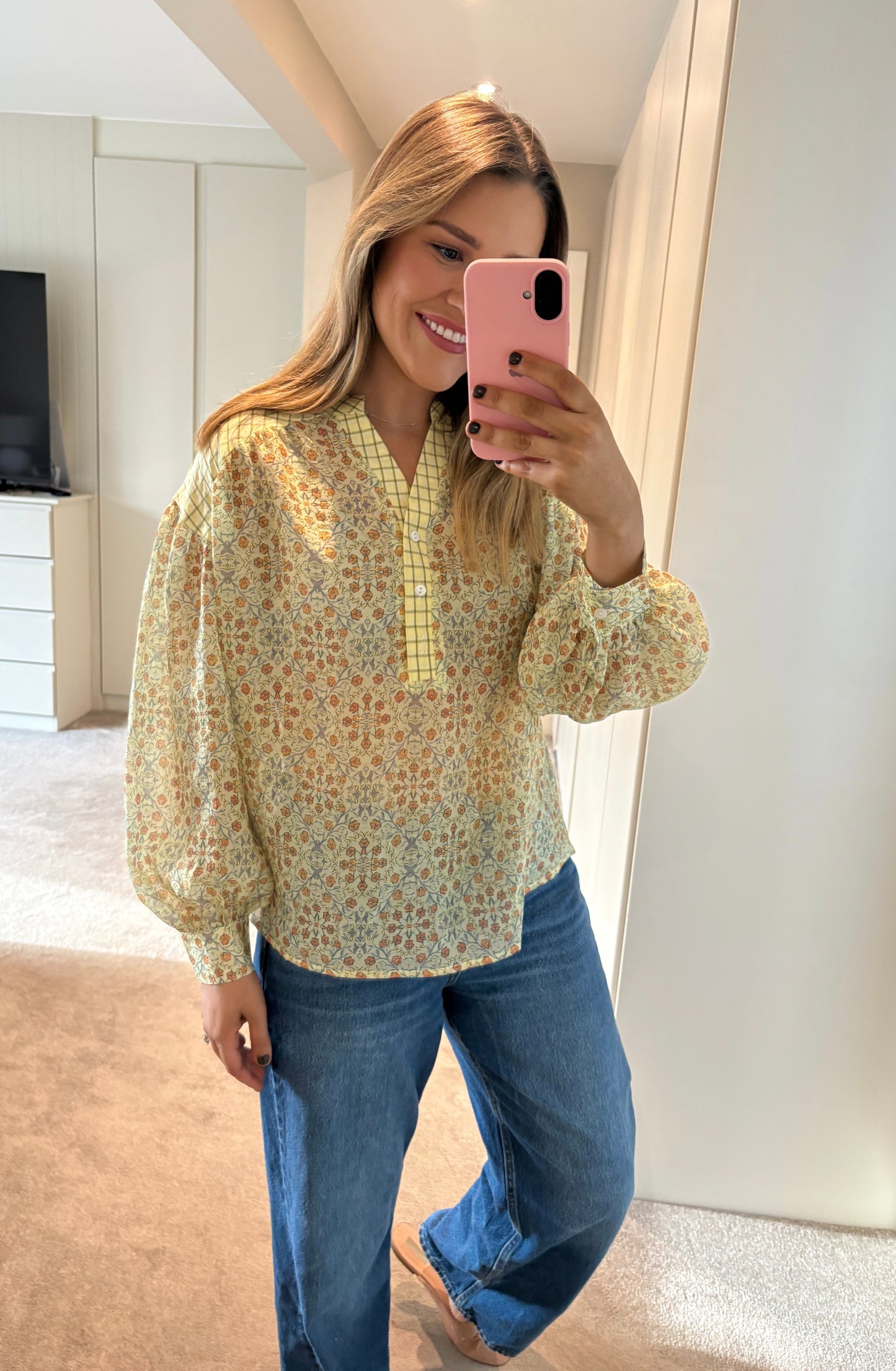 Naya Button Blouse Yellow
