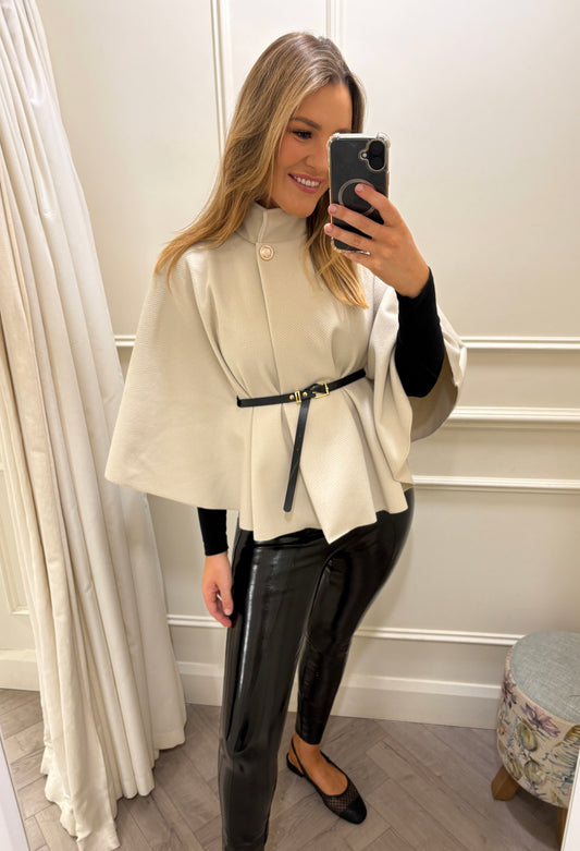 Iris Cape Coat Beige
