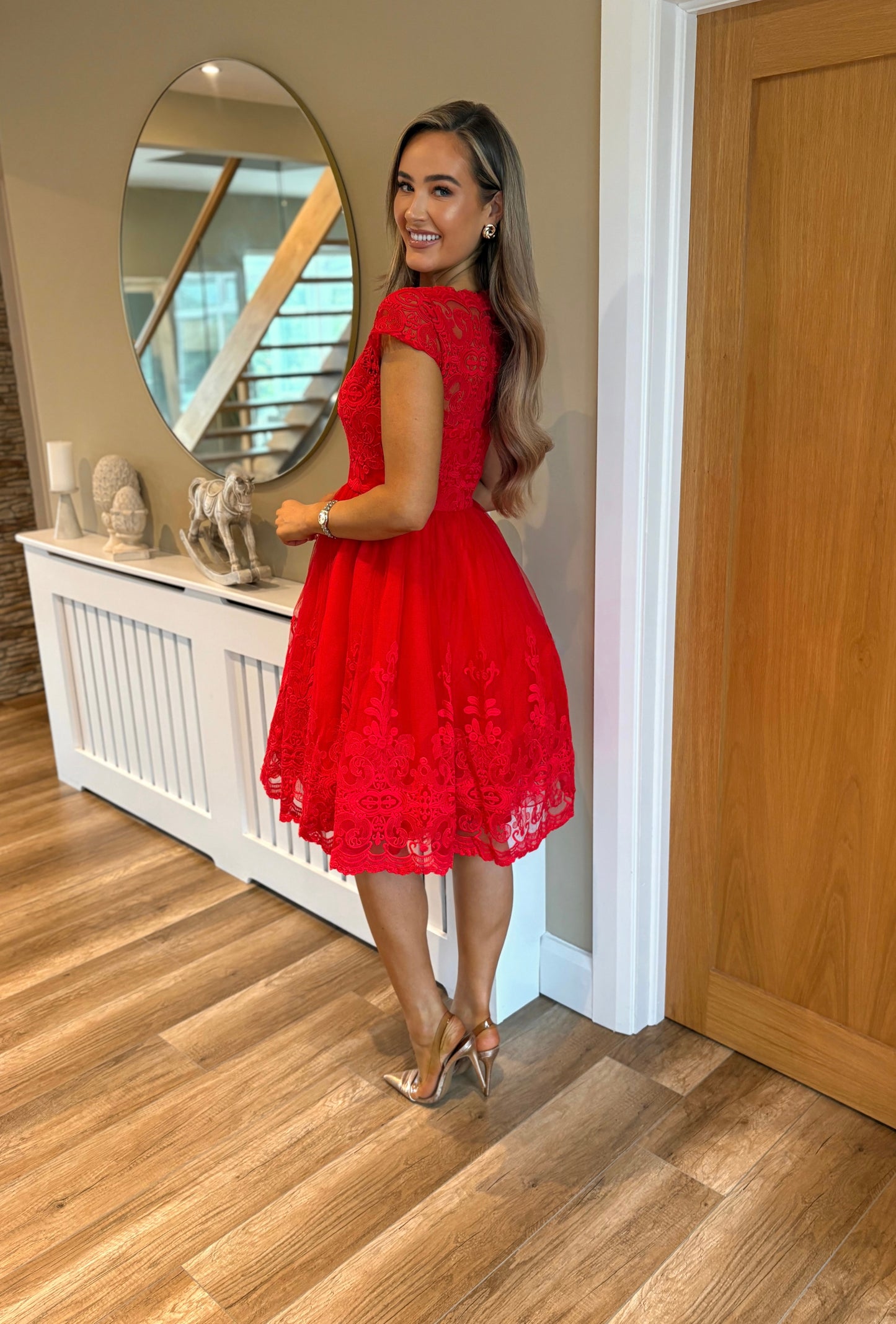 Raya Tulle Dress Red
