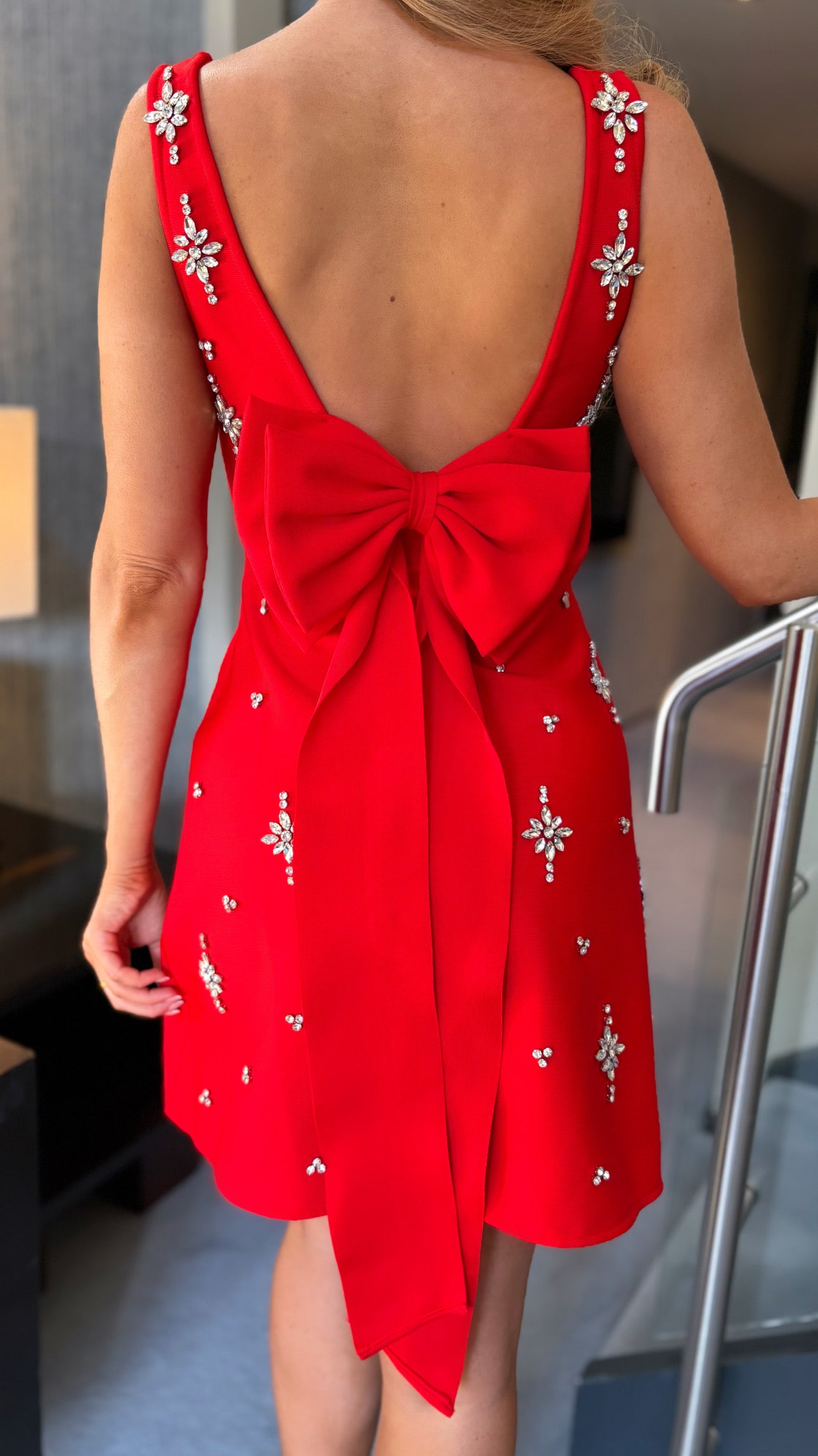 Adalee Red Bow Dress
