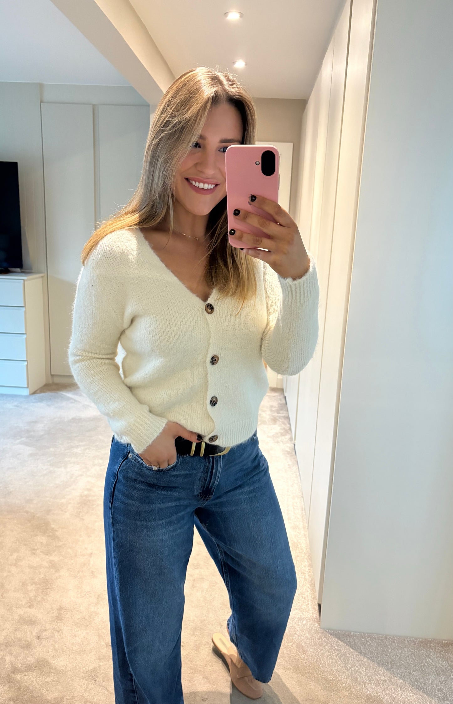 Jordan Knit, Scarf & Hat Cream