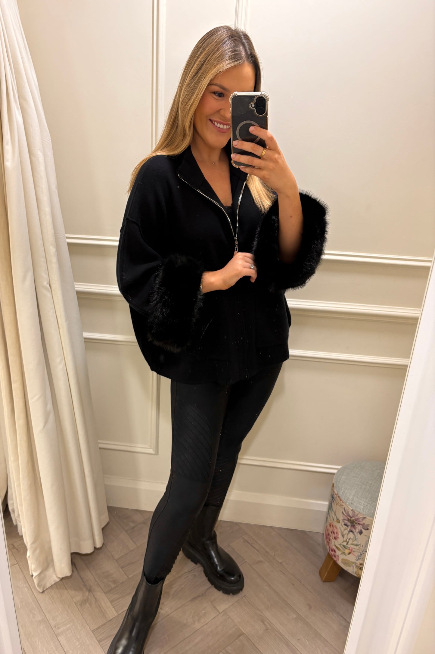Lori Cardigan Knit Black